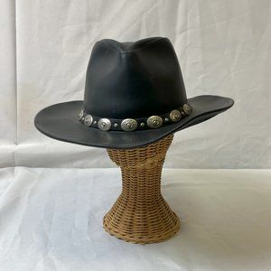 Henschel Hat Co. Black Leather "Hiker" Hat